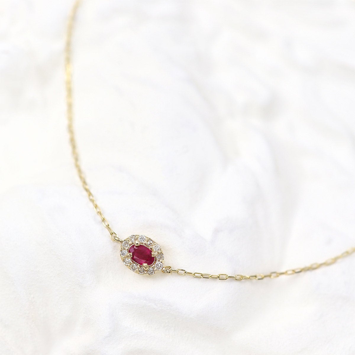 K10YG ルビー＆ダイヤモンド ブレスレット_02