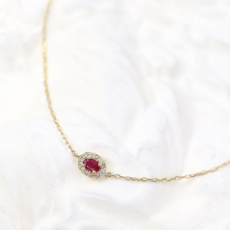 K10YG ルビー＆ダイヤモンド ブレスレット_02