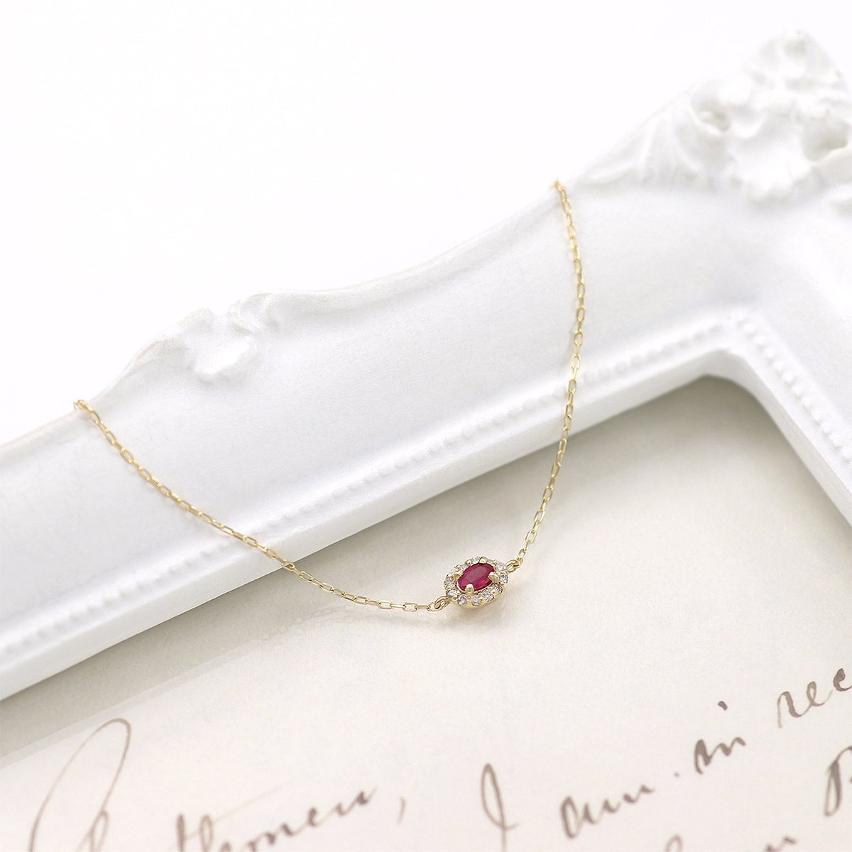 K10YG ルビー＆ダイヤモンド ブレスレット_04