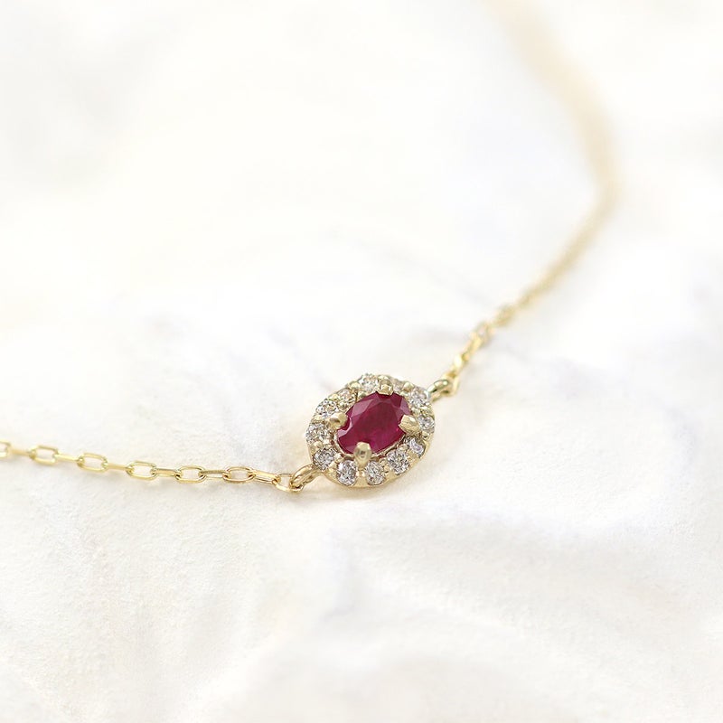 K10YG ルビー＆ダイヤモンド ブレスレット_09