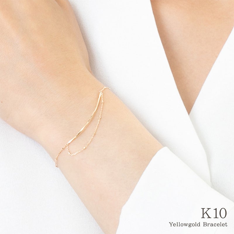 K10YG バーモチーフ ブレスレット_05
