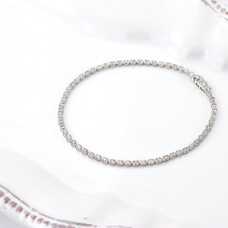 K18WG ダイヤモンド 1.0ct ブレスレット_04