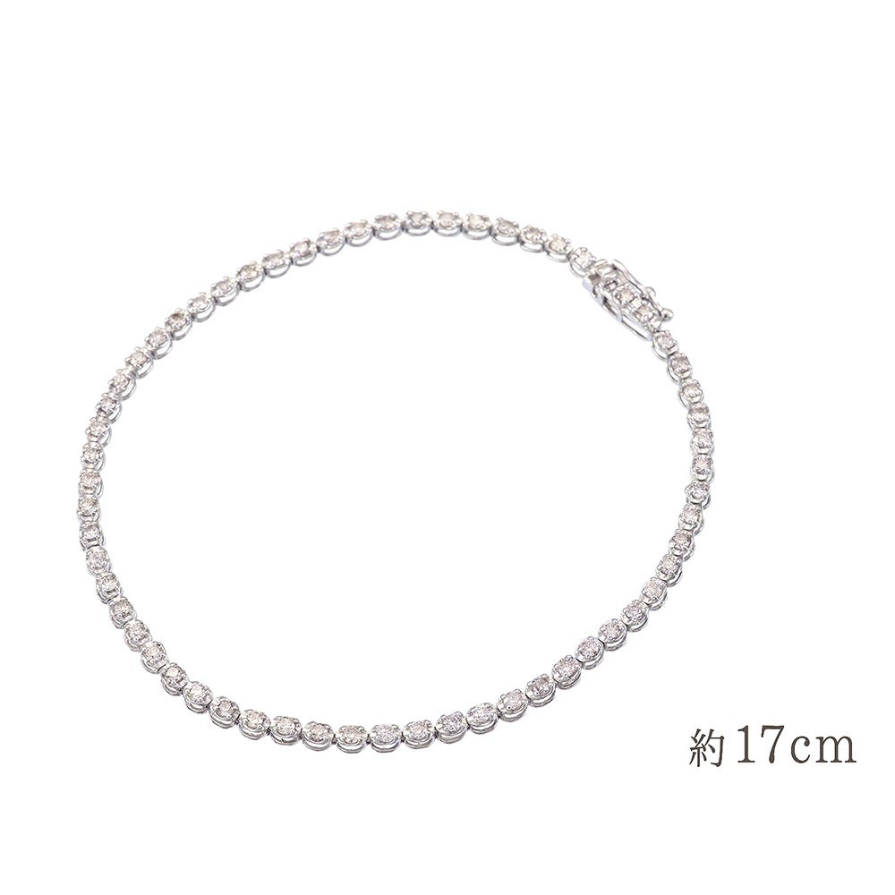 K18WG ダイヤモンド 1.0ct ブレスレット_05