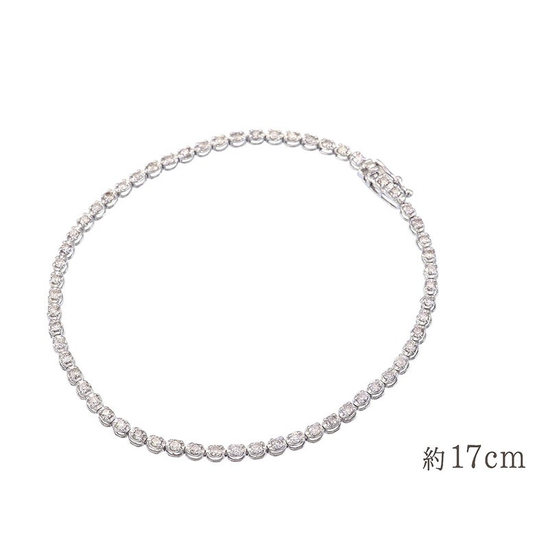 K18WG ダイヤモンド 1.0ct ブレスレット_05