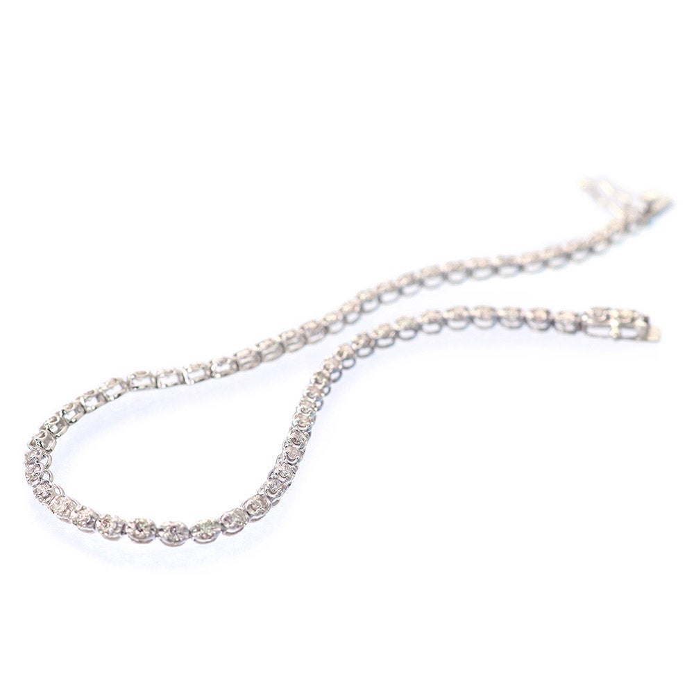 K18WG ダイヤモンド 1.0ct ブレスレット_11