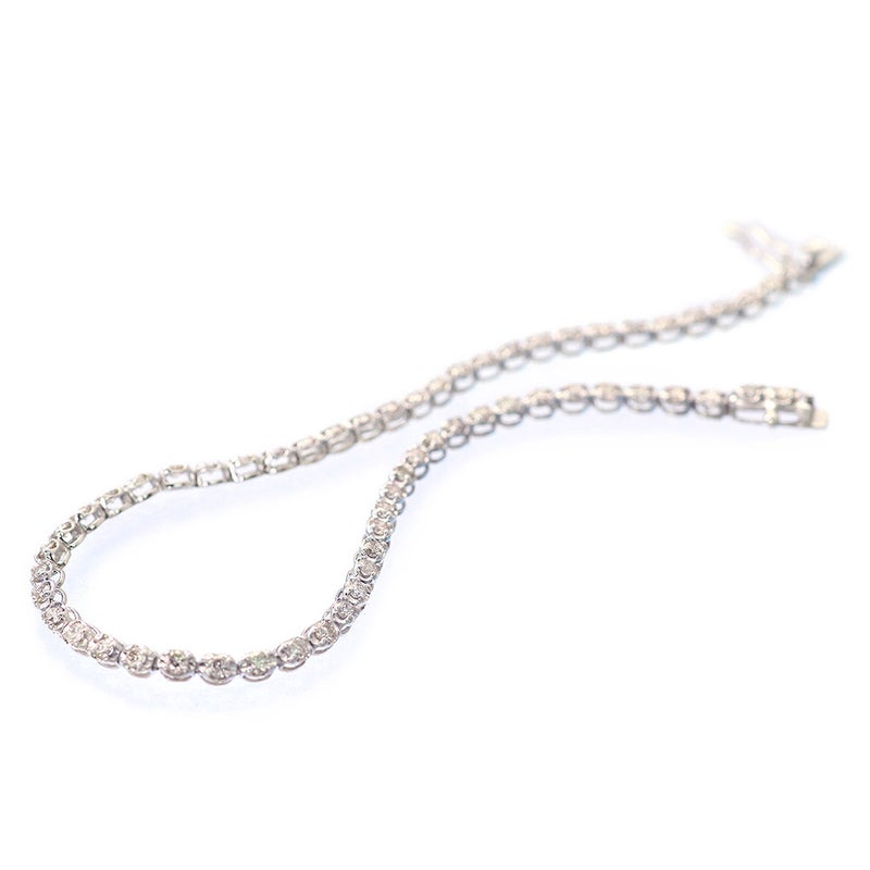 K18WG ダイヤモンド 1.0ct ブレスレット_11