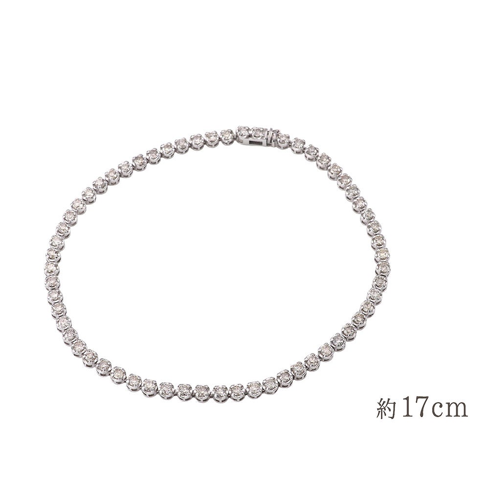 K18WG ダイヤモンド 2.0ct ブレスレット_05
