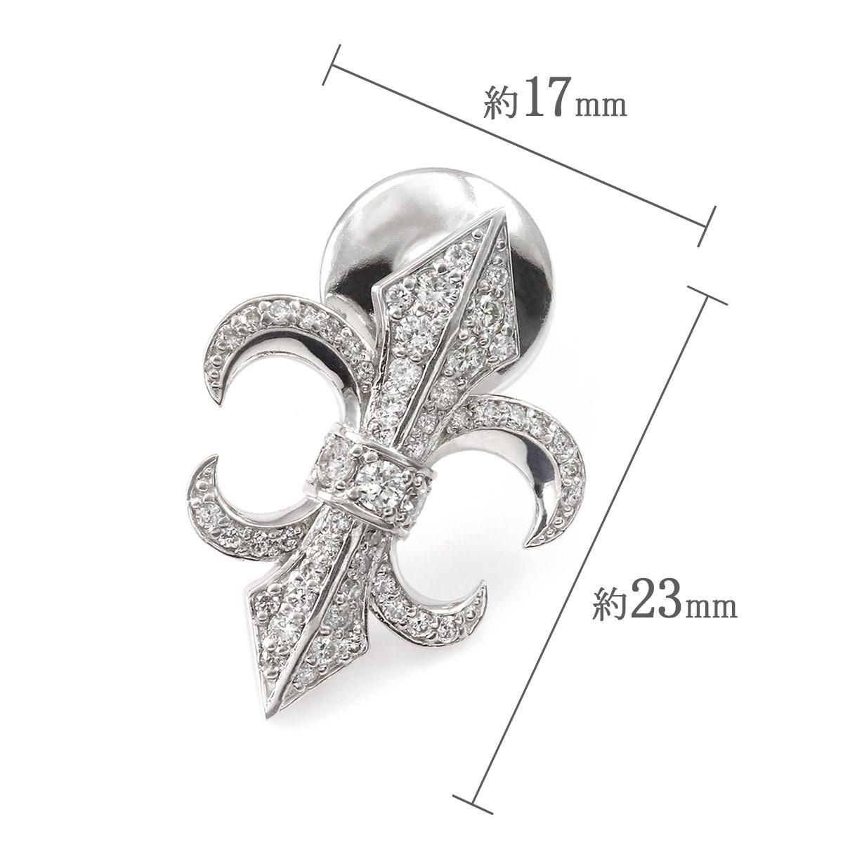 Pt900 百合の紋章 ブローチ_05