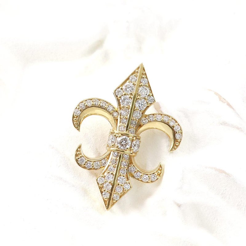 K18YG 百合の紋章 ブローチ_02