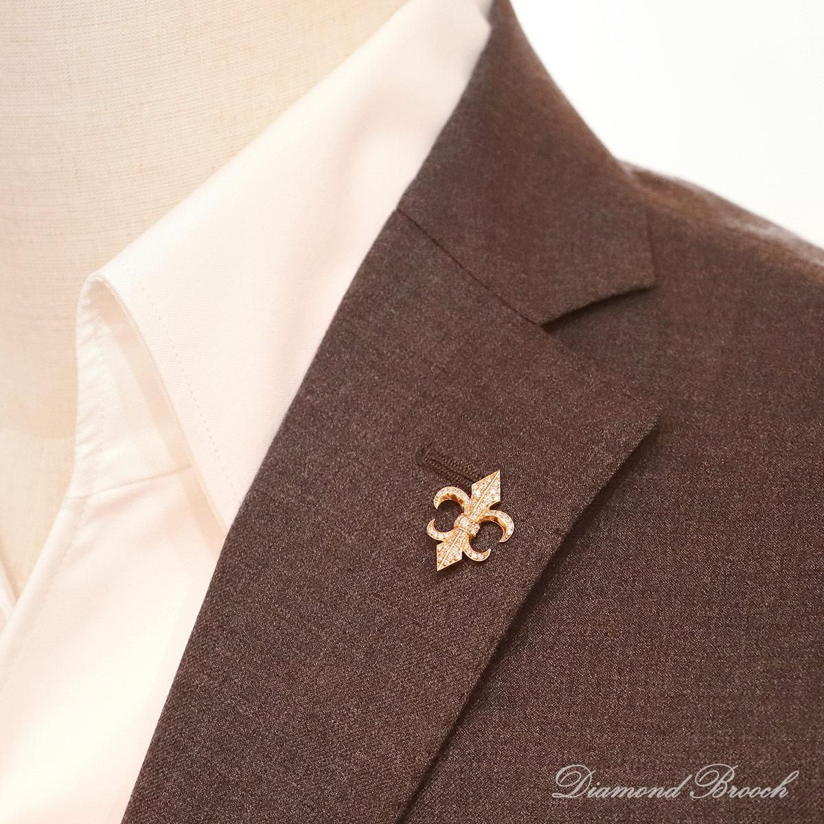 K18YG 百合の紋章 ブローチ_04