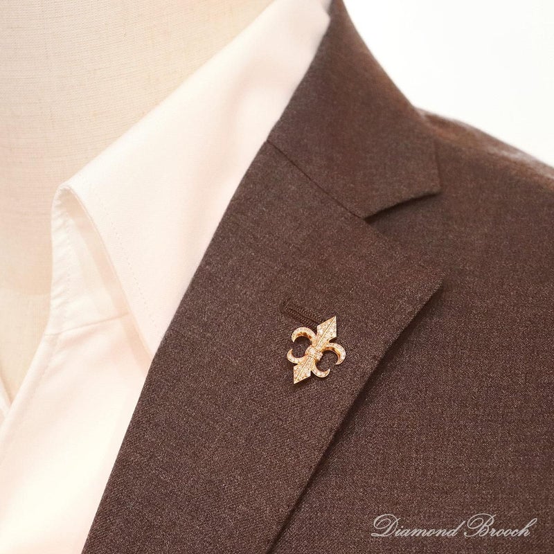 K18YG 百合の紋章 ブローチ_04