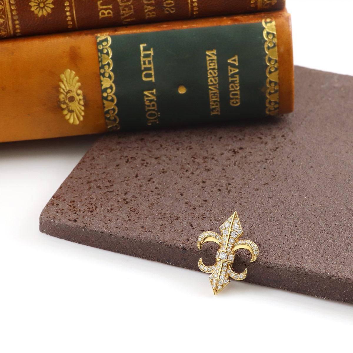 K18YG 百合の紋章 ブローチ_09