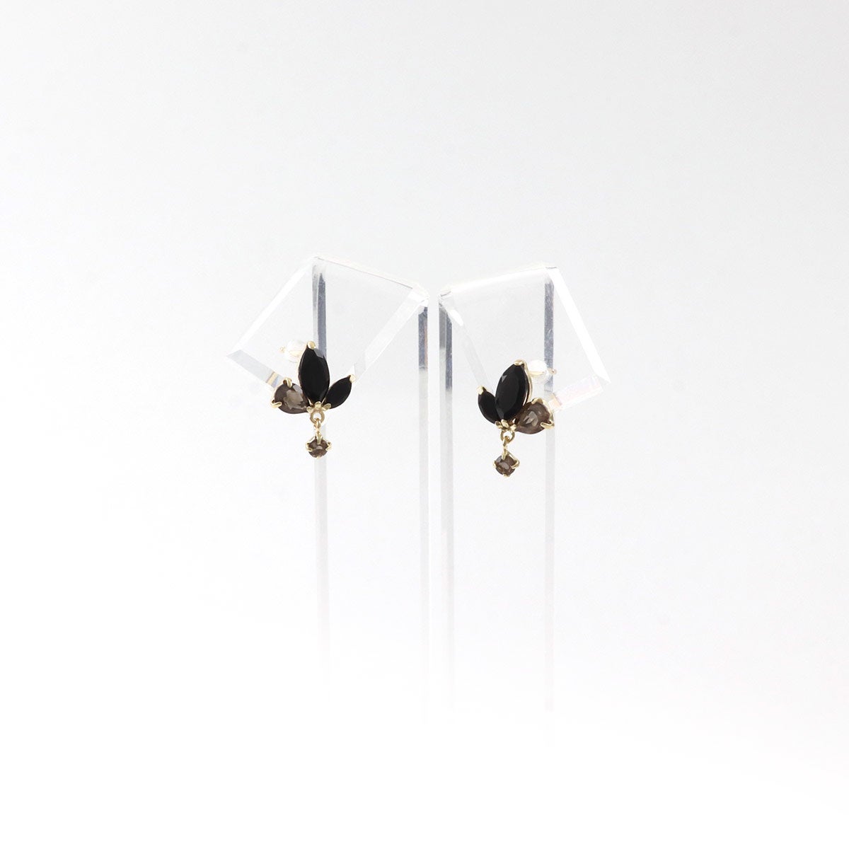 K10YG スモーキークォーツ＆オニキスピアス_10