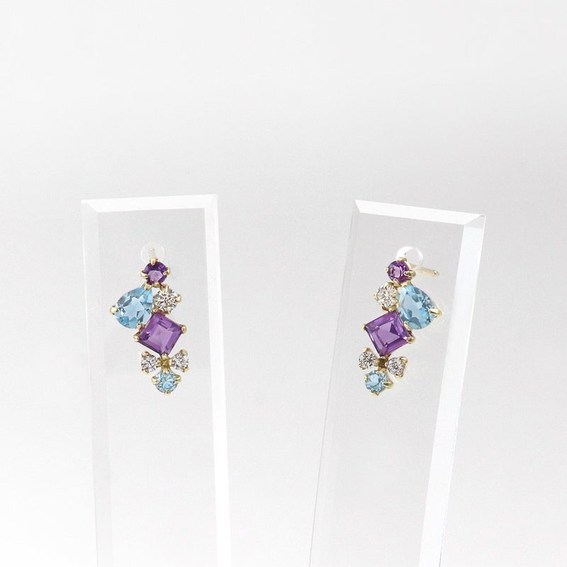 K10YG アメジスト＆ブルートパーズ＆ジルコニアピアス_03
