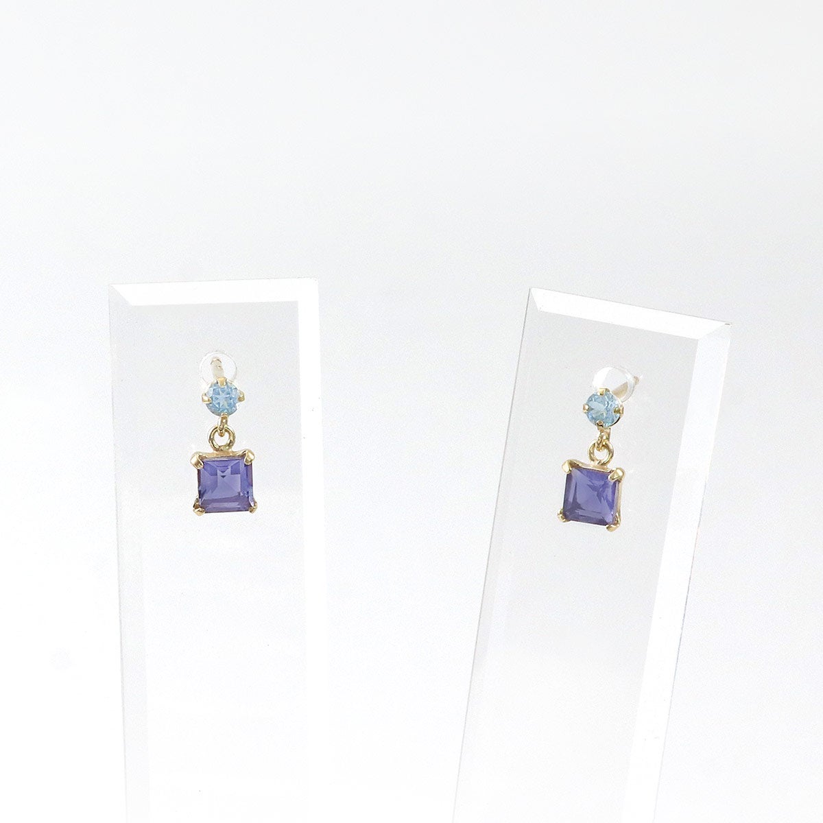 K10YG ブルートパーズ＆アイオライトピアス_03