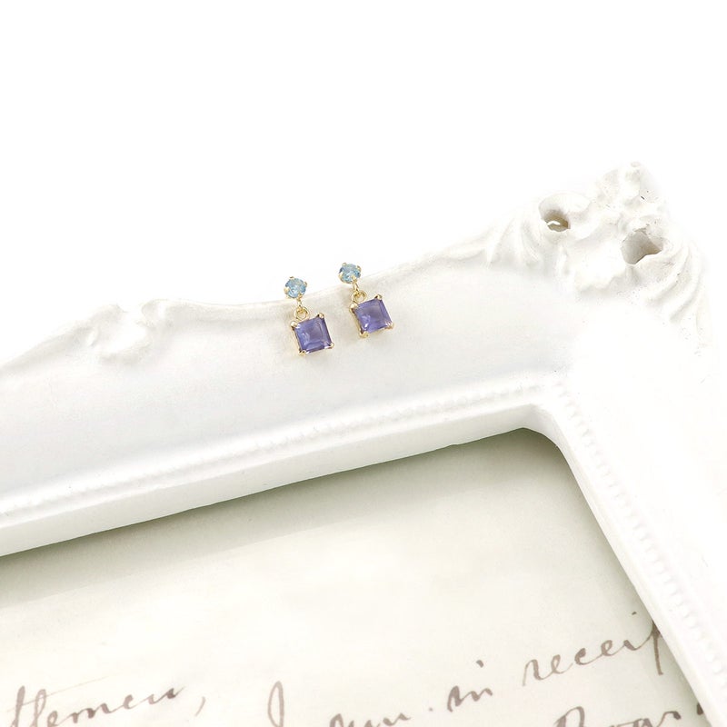 K10YG ブルートパーズ＆アイオライトピアス_09