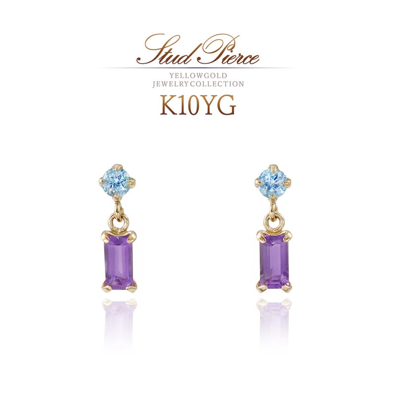 K10YG ブルートパーズ＆アメジストピアス_01