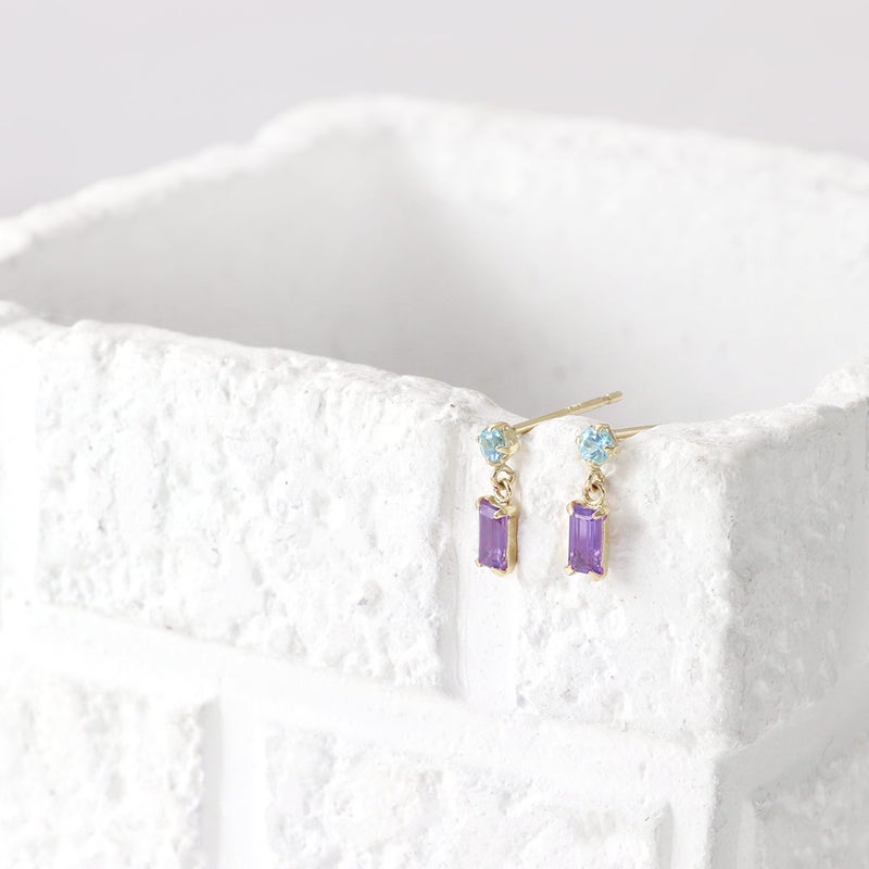 K10YG ブルートパーズ＆アメジストピアス_09