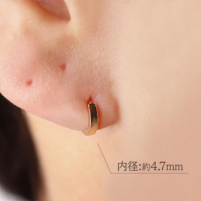 極小 K18PG フープピアス_04