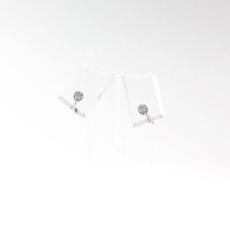 Pt900 フラワーモチーフ ダイヤモンドピアス_10