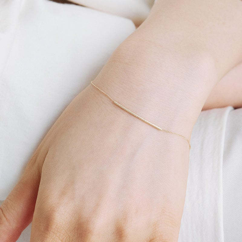 K18YG パイプモチーフ ブレスレット_04