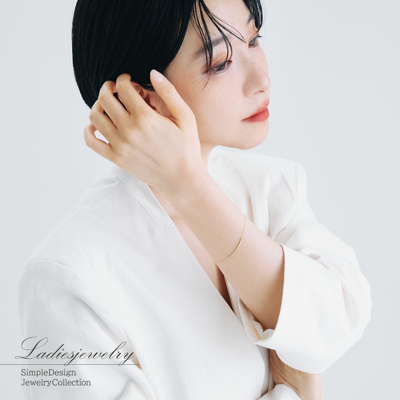 K18YG パイプモチーフ ブレスレット_10