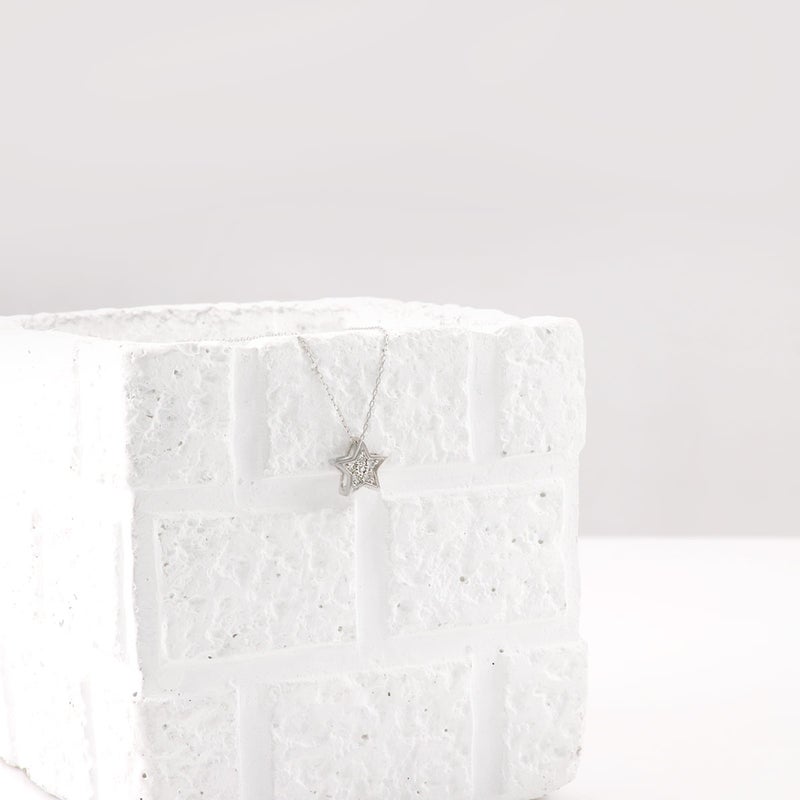 Pt900 ダイヤモンド スターモチーフネックレス_10