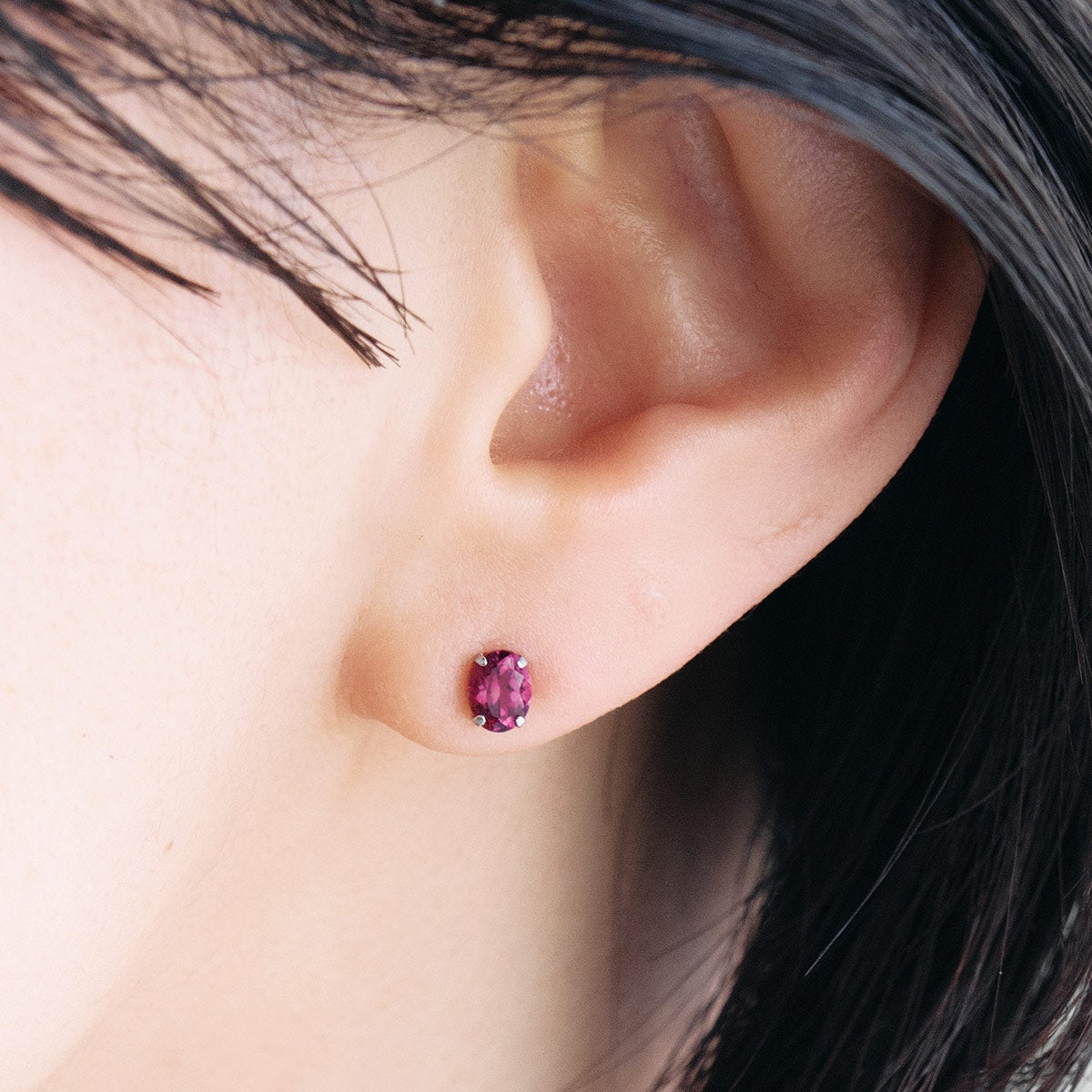 Pt900 ルベライトピアス