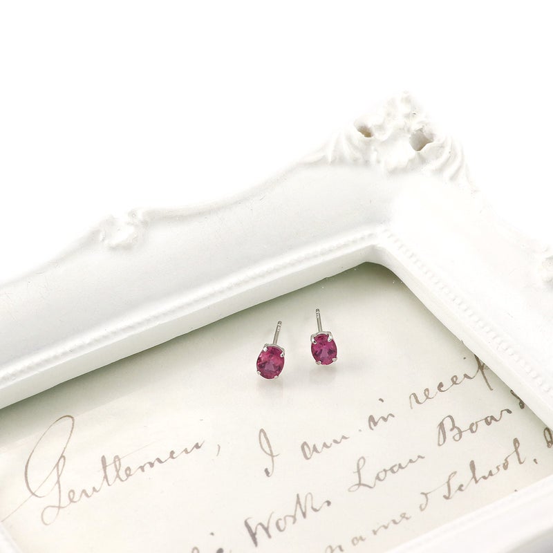 Pt900 ルベライトピアス