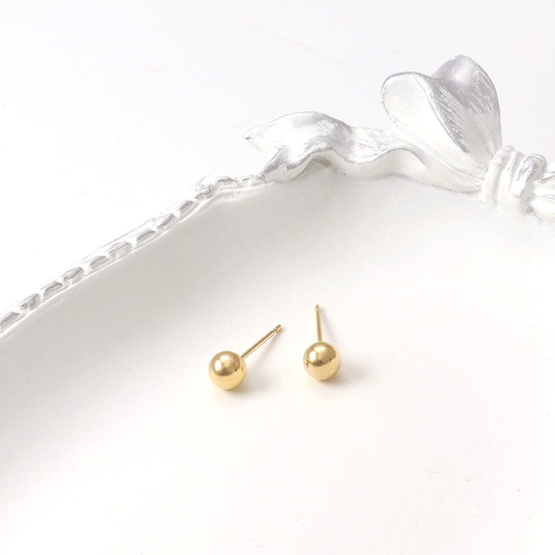 K10YG 5mm 丸玉ピアス