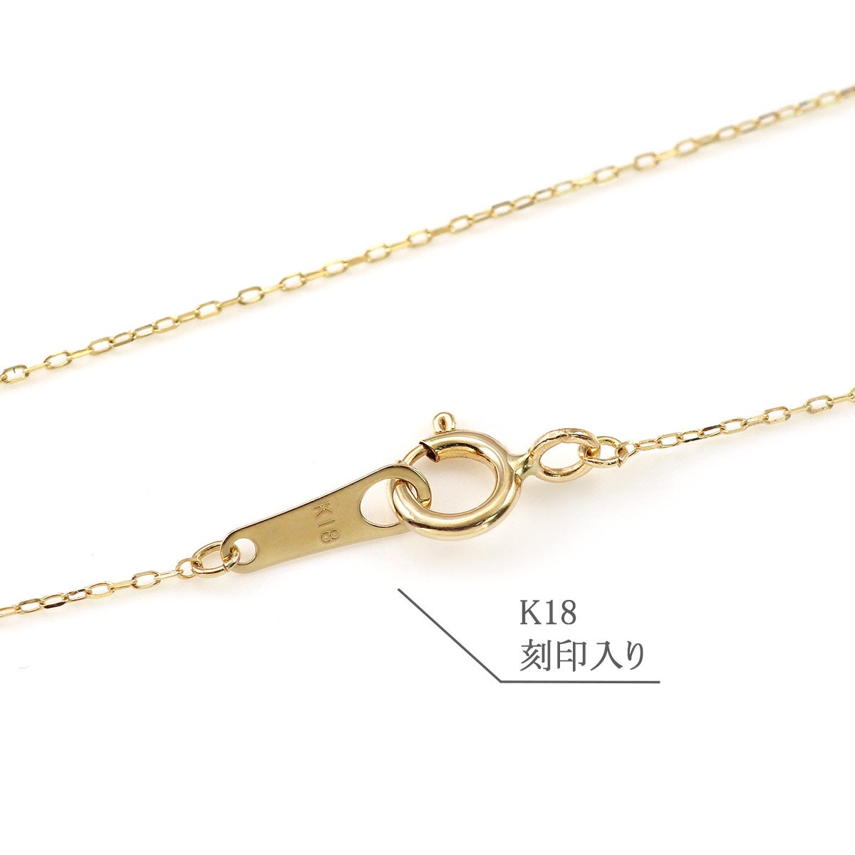 K18YG 天然ダイヤモンド 計0.1ct V字モチーフ ネックレス 